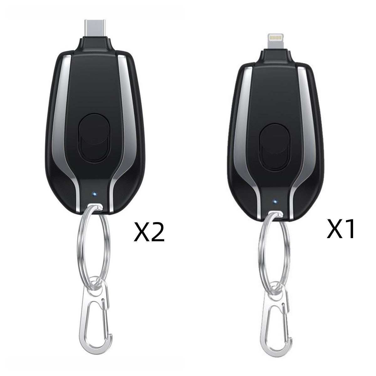 Mini Power Bank Emergency Pod Keychain Charger With Type-C Ultra-Compact Mini Battery Pack Fast Charging Backup Power Bank