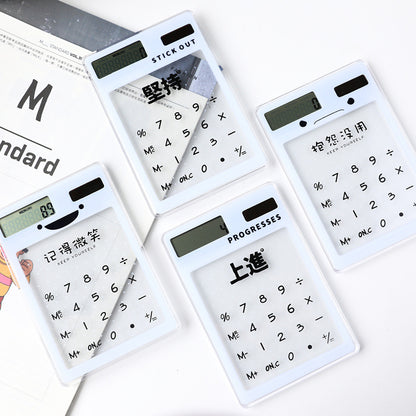 Transparent calculator cute solar energy