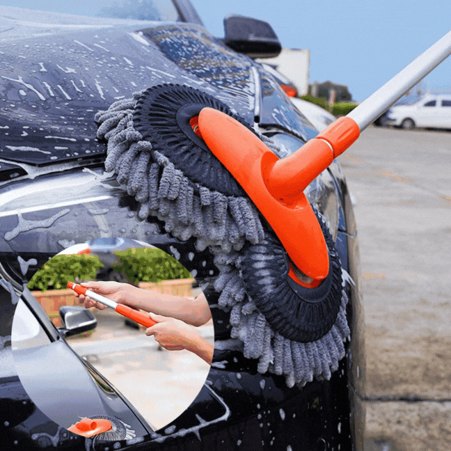 Rotary Chenille Soft Brush Long Handle Retractable Car Wash Mop – Umama's  Unique World