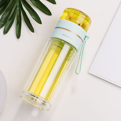 Glass Water Bottle With Tea Infuser Filter Tea